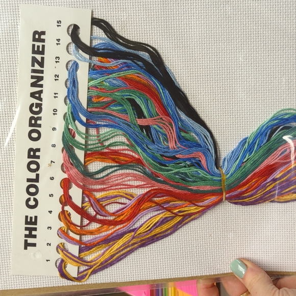 Counted Cross stitch embroidery for hand crafted artisan work of colors - Picture 2 of 2